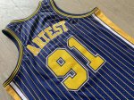 Maillot de Basket #91 Ron Artest Pacers 2003-2004 authentique Marine